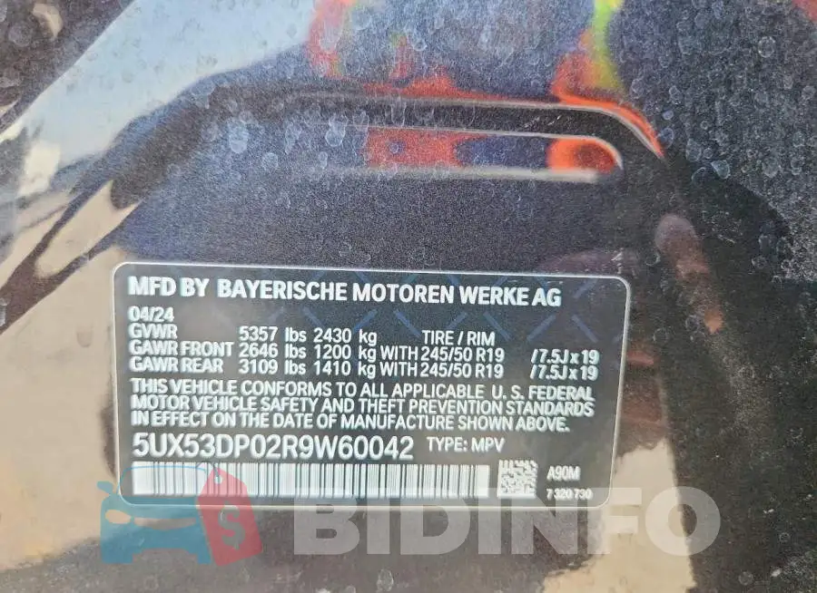 5UX53DP02R9W60042 Photo# 14