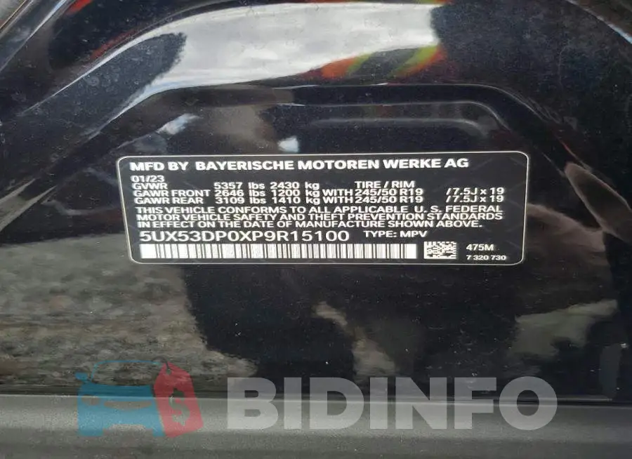5UX53DP0XP9R15100 Photo# 13