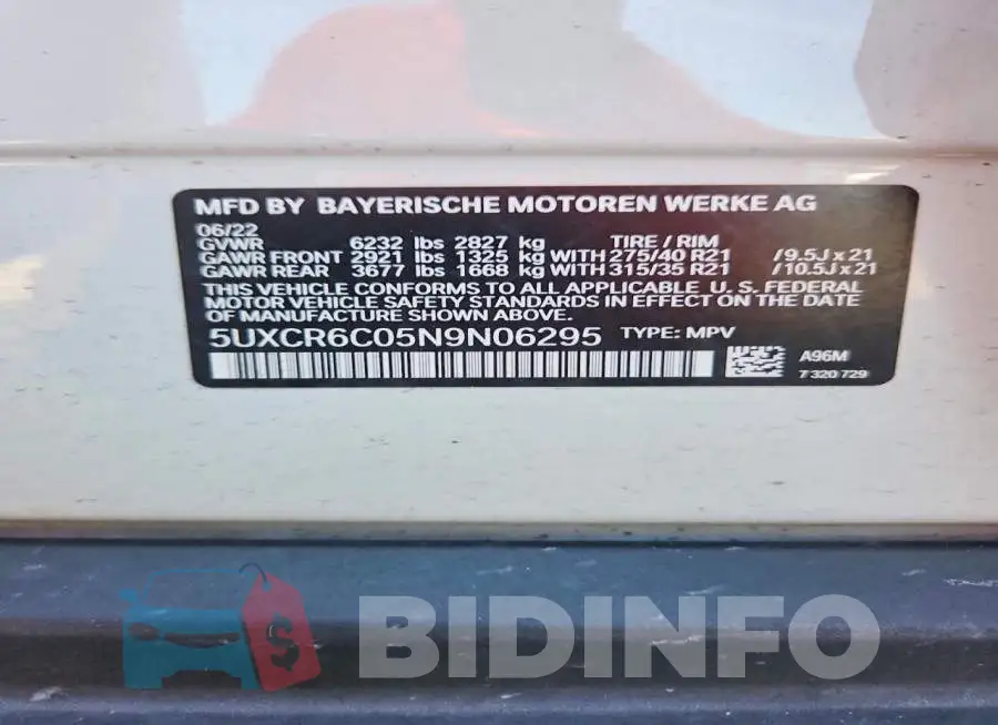 5UXCR6C05N9N06295 Photo# 14