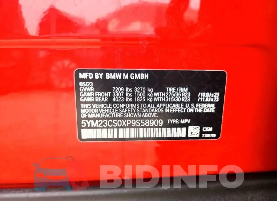 5YM23CS0XP9S58909 Photo# 12