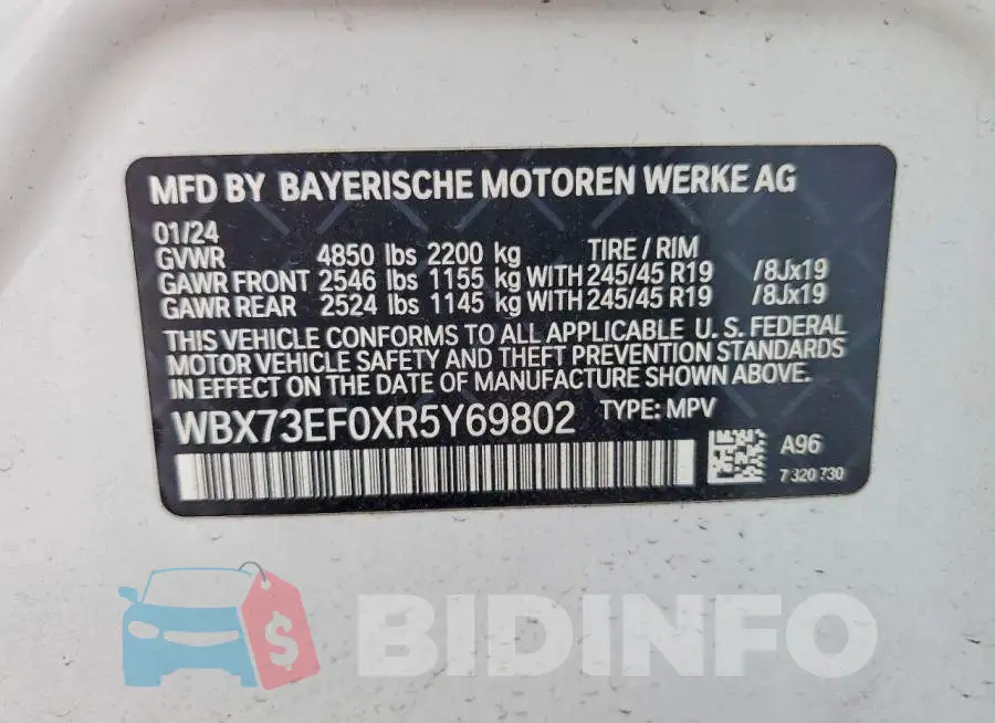 WBX73EF0XR5Y69802 Photo# 12