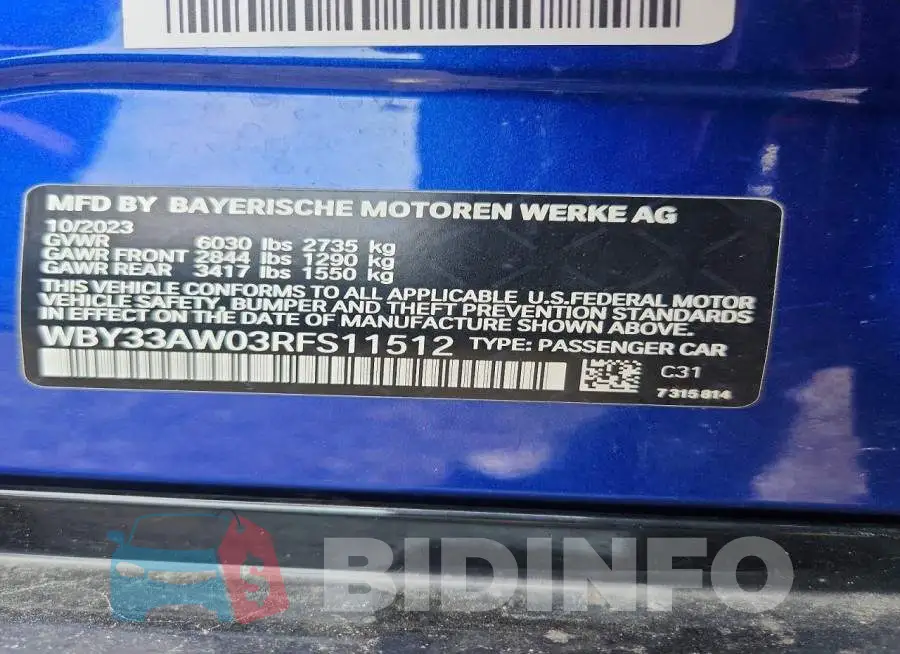 WBY33AW03RFS11512 Photo# 12