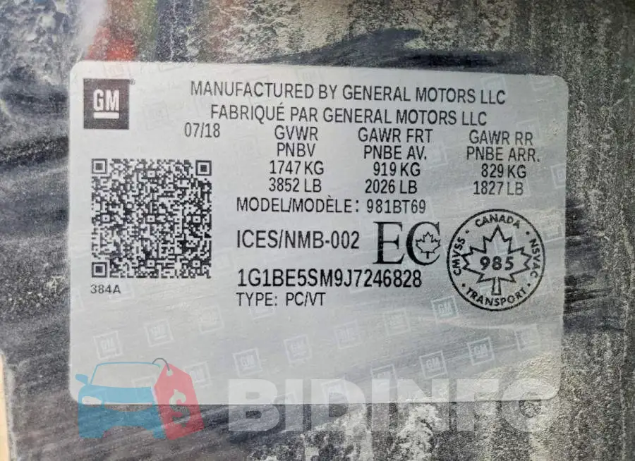 1G1BE5SM9J7246828 Photo# 12