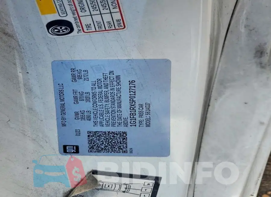 1G1FB1RX5P0127176 Photo# 12