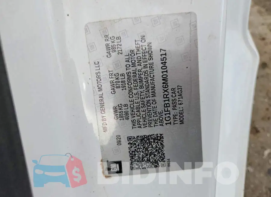 1G1FB1RX6M0104517 Photo# 12