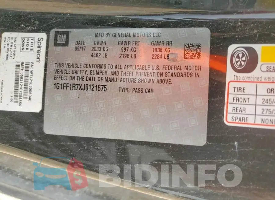 1G1FF1R7XJ0121675 Photo# 12