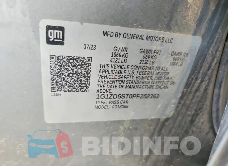 1G1ZD5ST0PF252363 Photo# 13