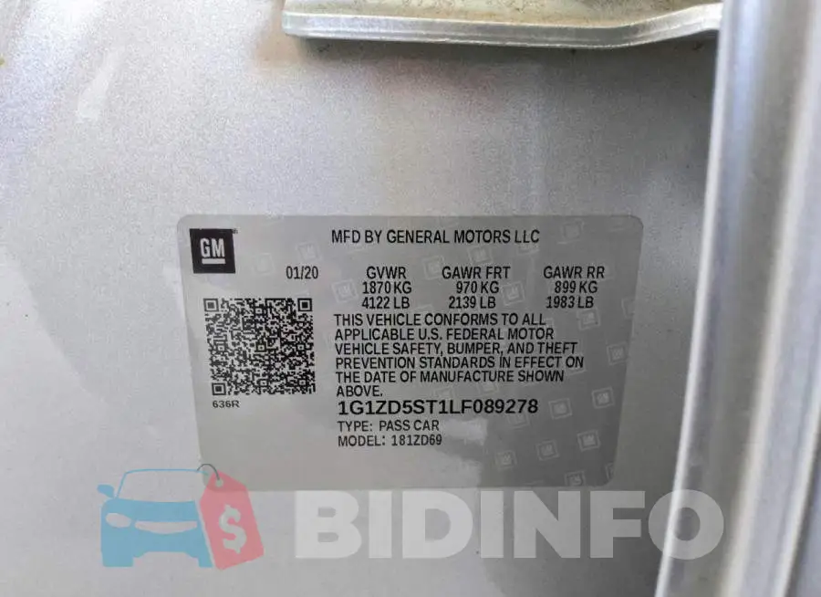 1G1ZD5ST1LF089278 Photo# 12