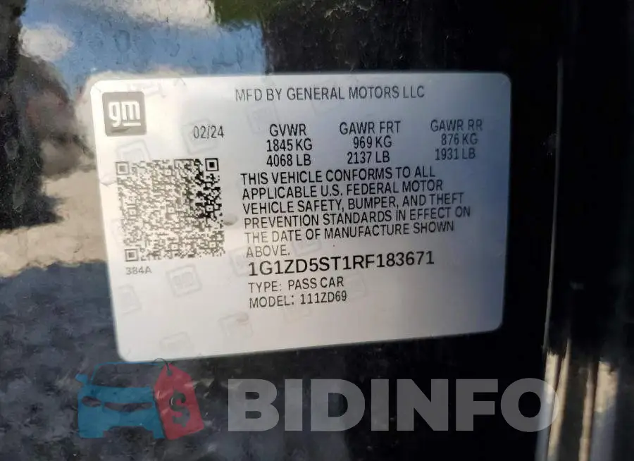 1G1ZD5ST1RF183671 Photo# 12