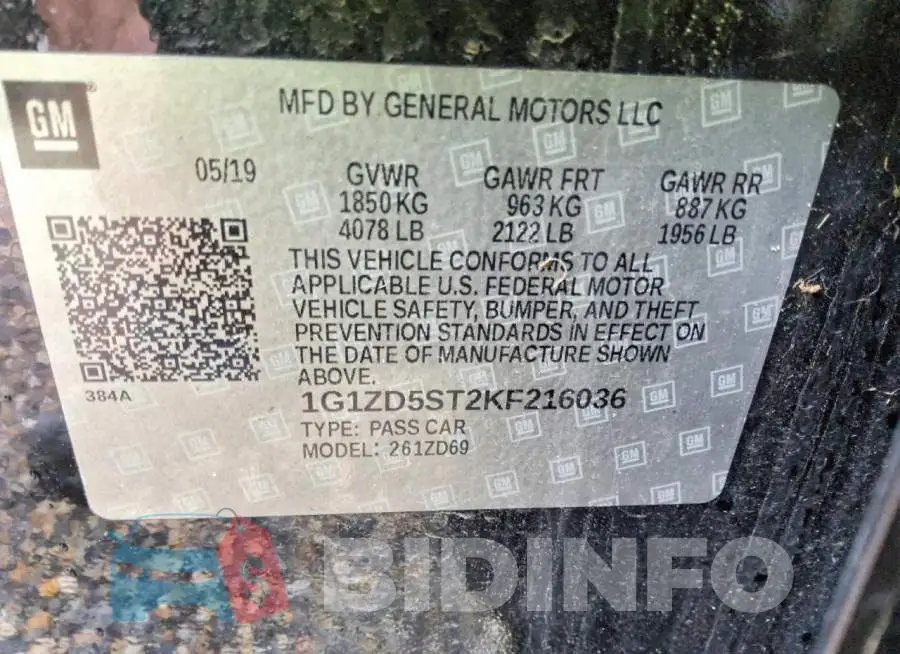 1G1ZD5ST2KF216036 Photo# 12