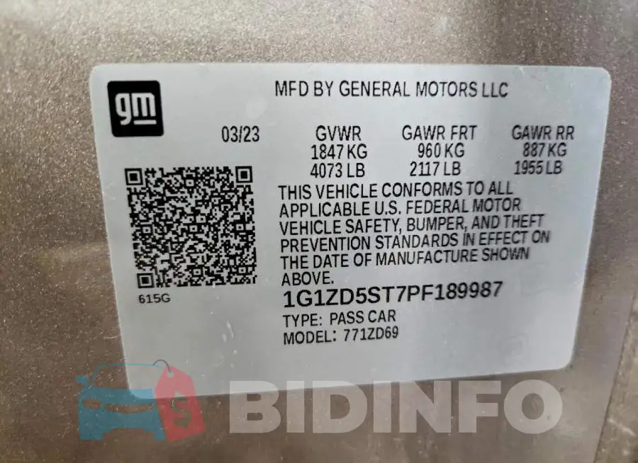 1G1ZD5ST7PF189987 Photo# 12