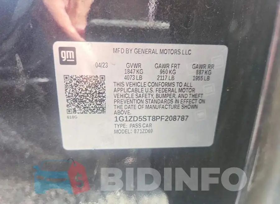 1G1ZD5ST8PF208787 Photo# 12