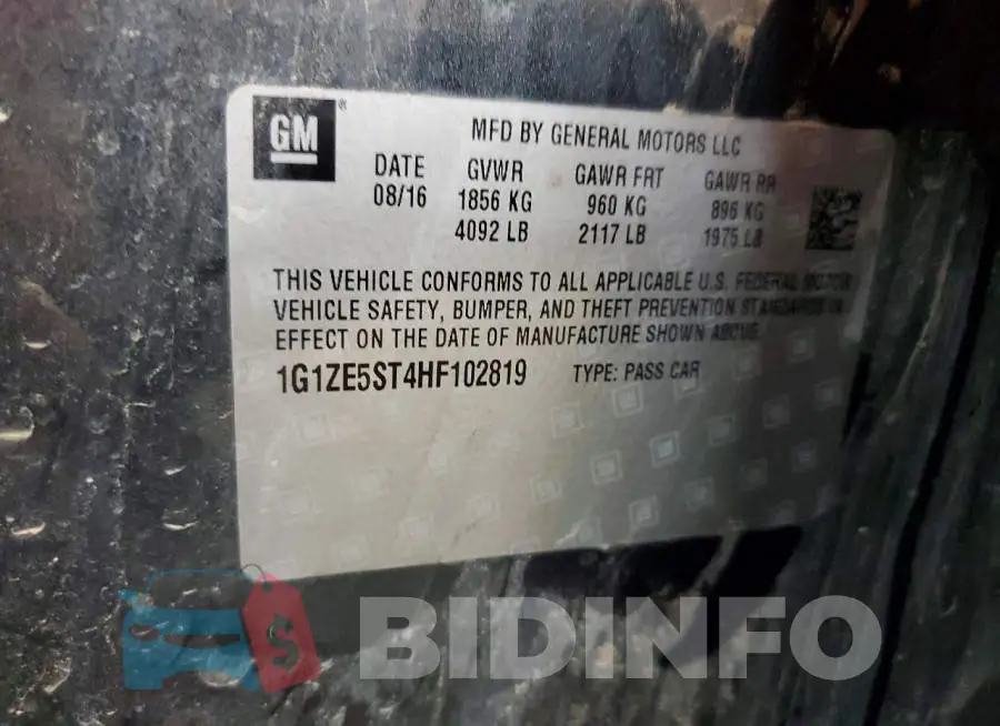 1G1ZE5ST4HF102819 Photo# 13