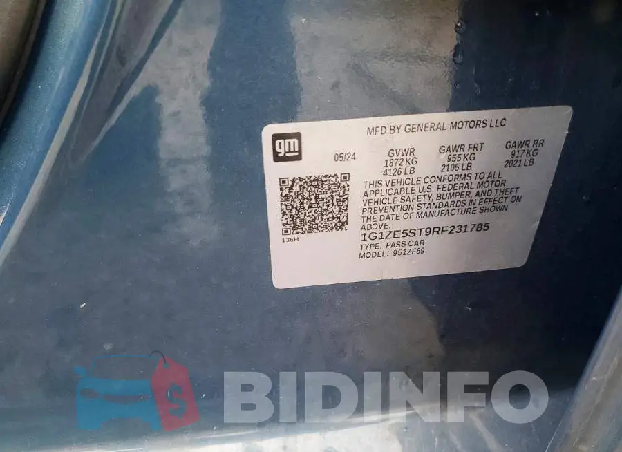 1G1ZE5ST9RF231785 Photo# 12
