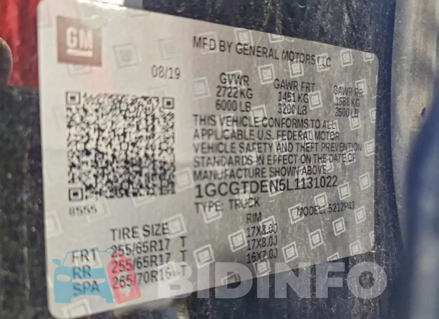 1GCGTDEN5L1131022 Photo# 12