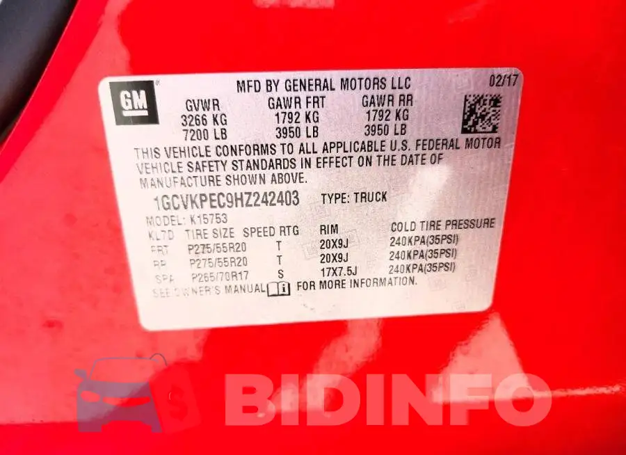 1GCVKPEC9HZ242403 Photo# 12