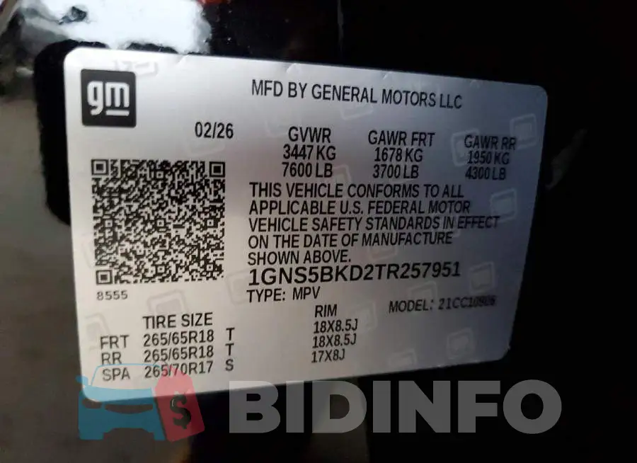1GNS5BKD2TR257951 Photo# 13