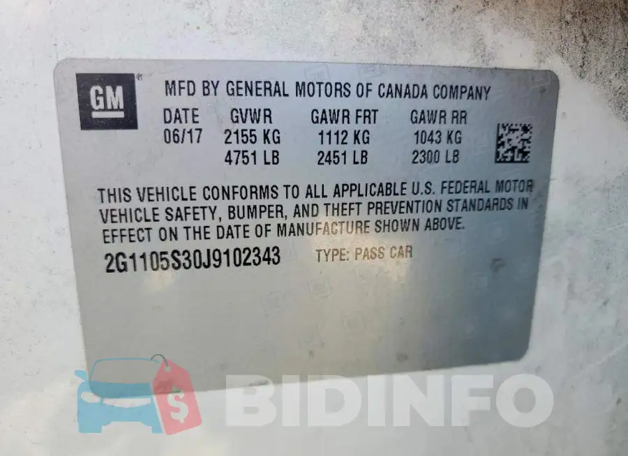 2G1105S30J9102343 Photo# 12