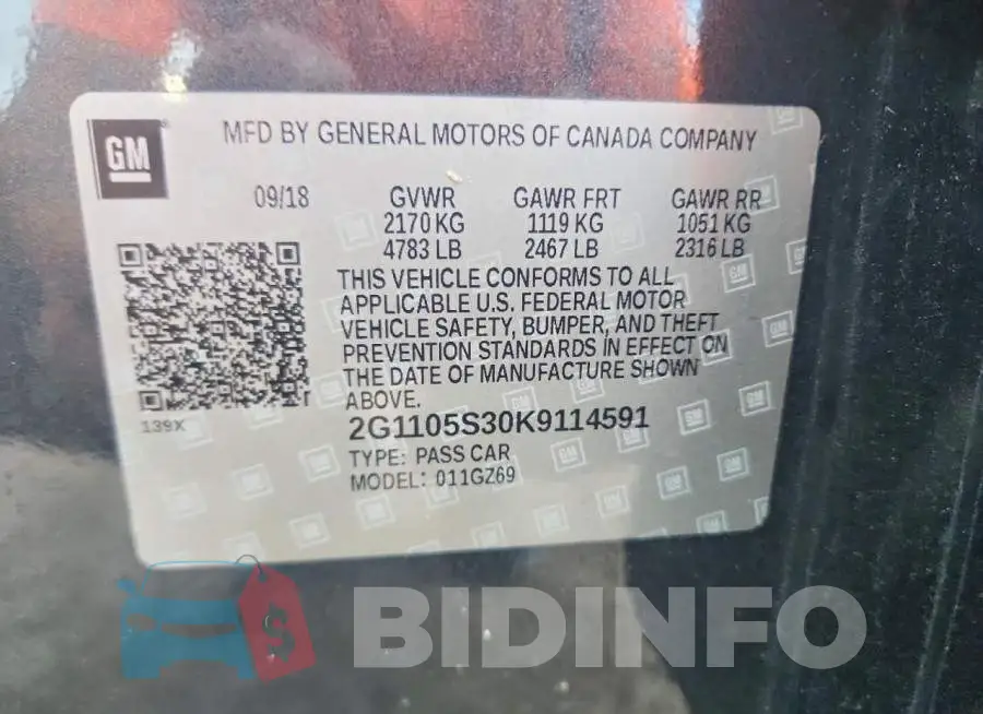 2G1105S30K9114591 Photo# 12