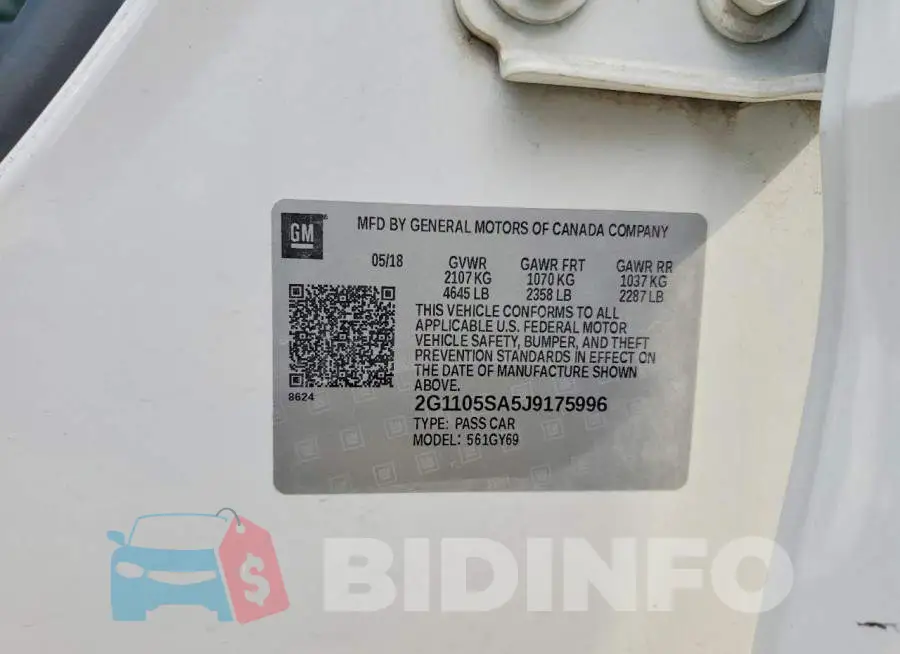 2G1105SA5J9175996 Photo# 12