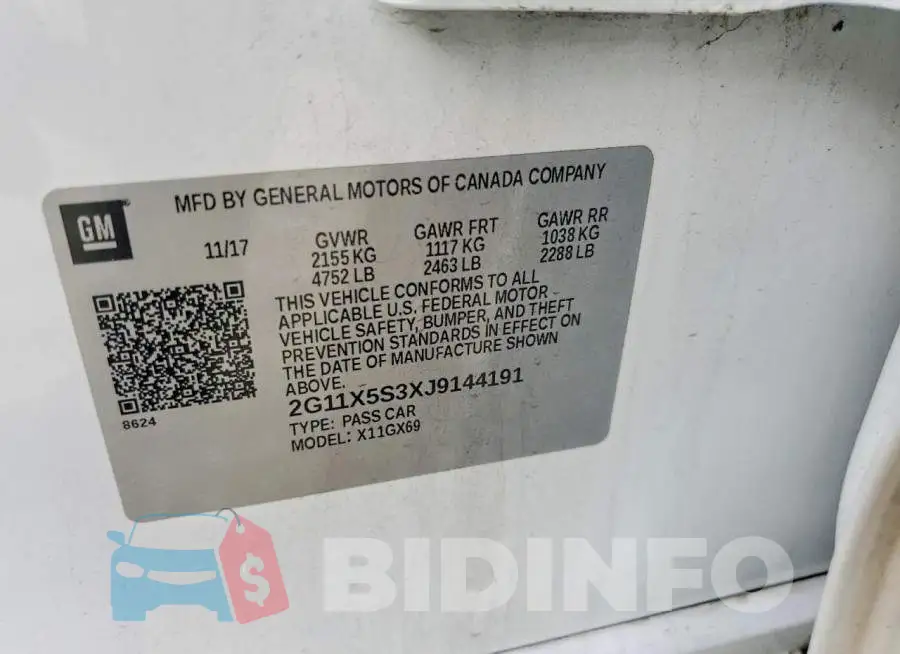 2G11X5S3XJ9144191 Photo# 12