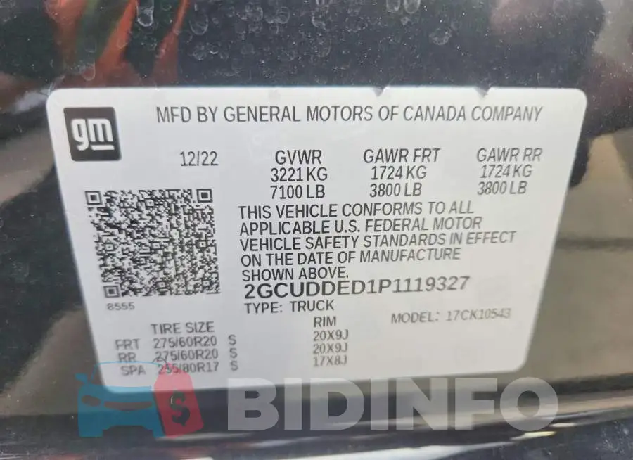 2GCUDDED1P1119327 Photo# 13