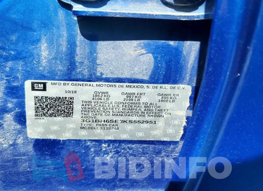 3G1BH6SE3KS552951 Photo# 12