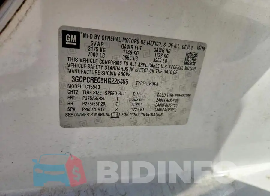 3GCPCREC5HG225485 Photo# 12