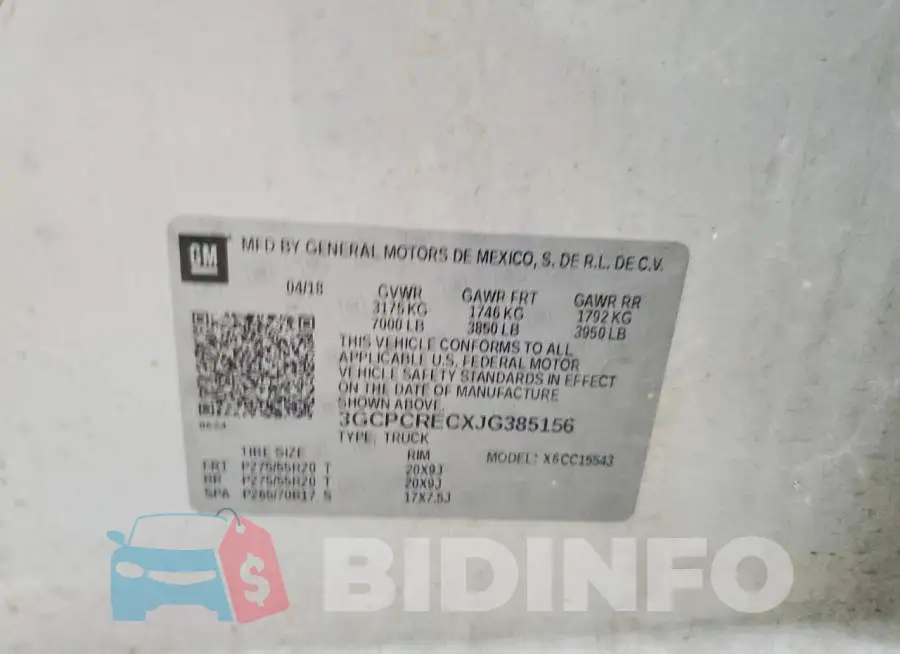 3GCPCRECXJG385156 Photo# 12