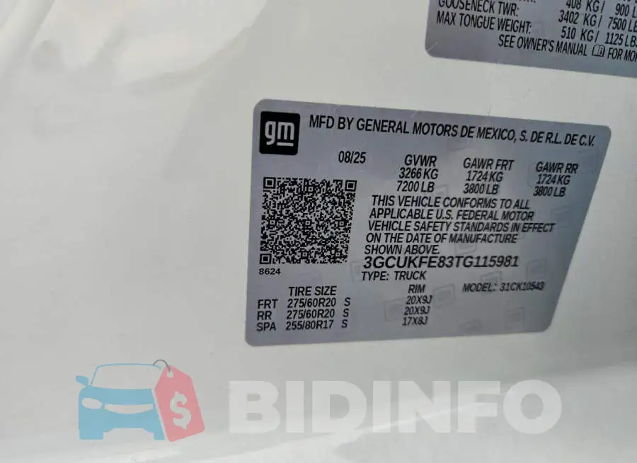 3GCUKFE83TG115981 Photo# 13