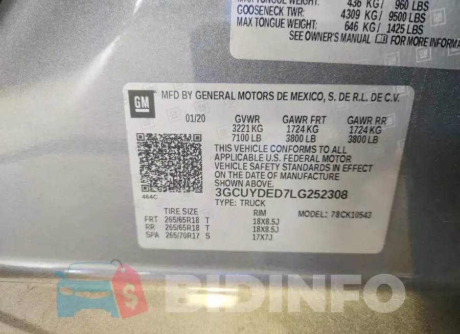 3GCUYDED7LG252308 Photo# 12