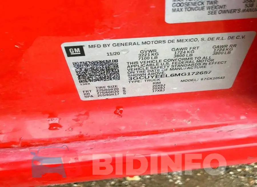 3GCUYEEL6MG172657 Photo# 12