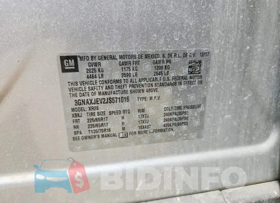 3GNAXJEV2JS571016 Photo# 14