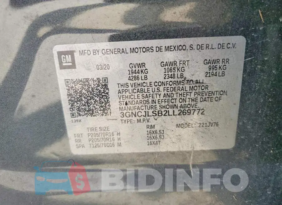 3GNCJLSB2LL269772 Photo# 13