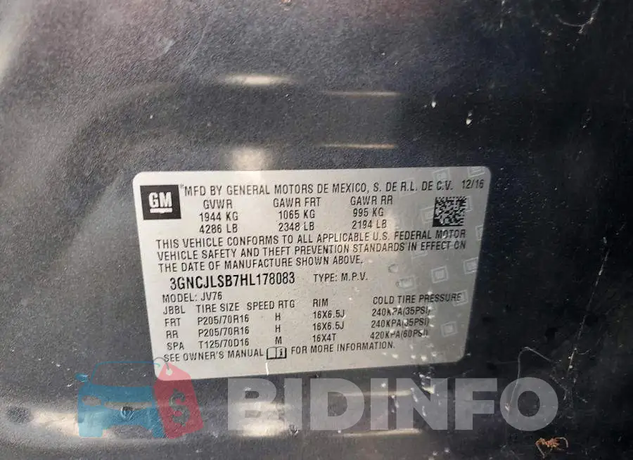 3GNCJLSB7HL178083 Photo# 13