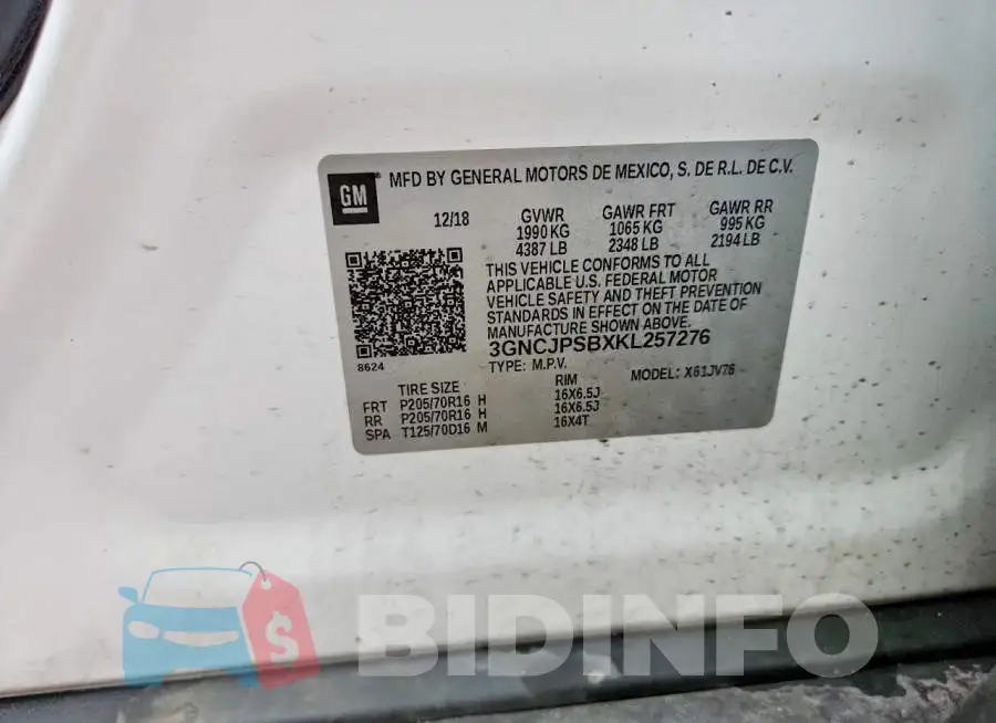 3GNCJPSBXKL257276 Photo# 12