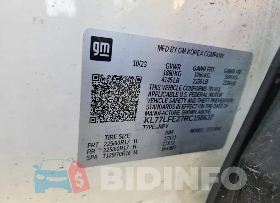 KL77LFE27RC158637 Photo# 12