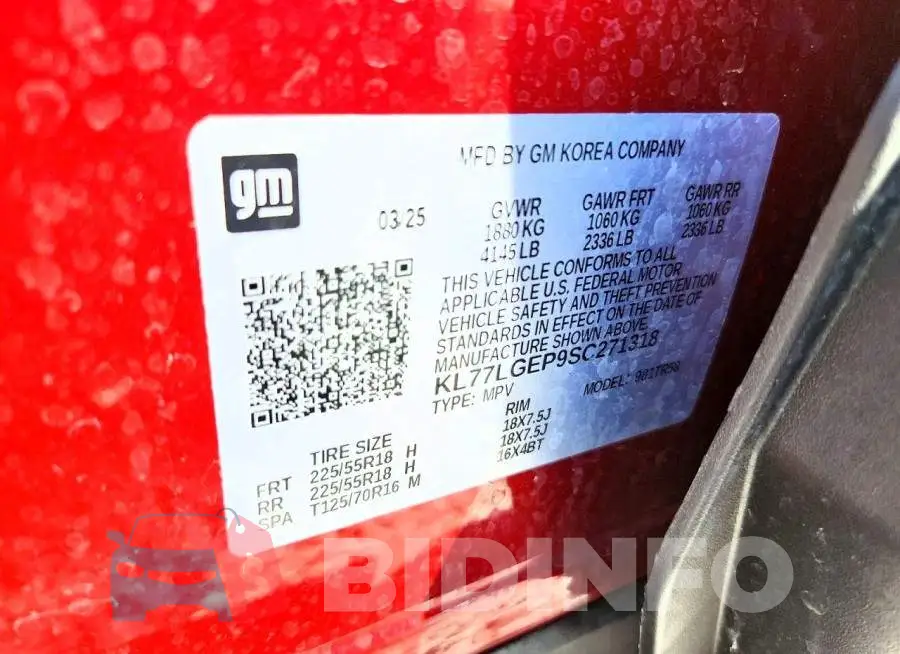 KL77LGEP9SC271318 Photo# 13