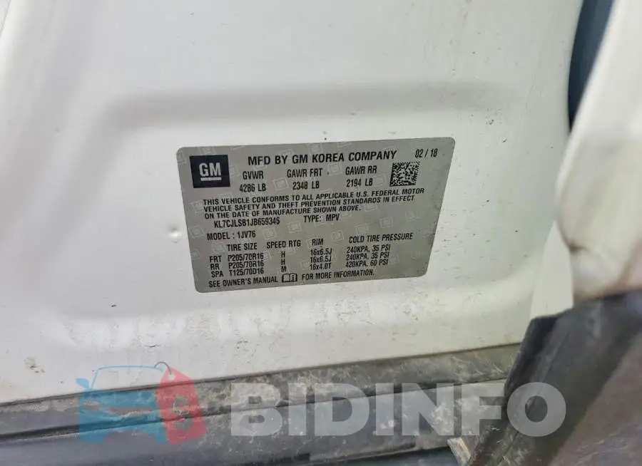 KL7CJLSB1JB659346 Photo# 14