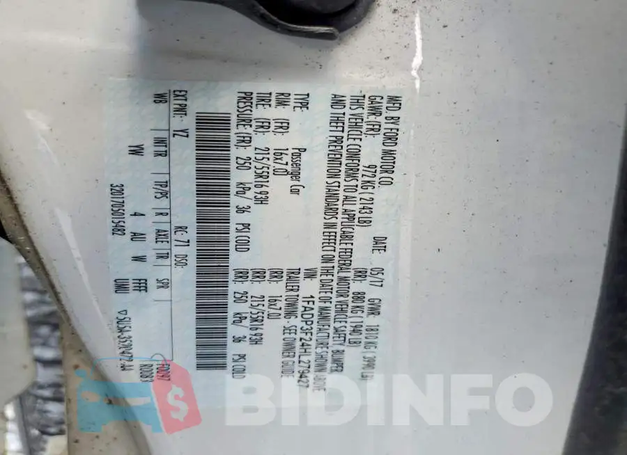 1FADP3F24HL279427 Photo# 12