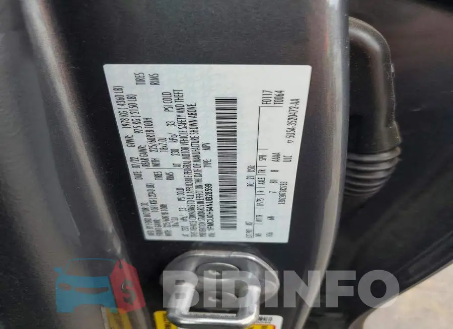 1FMCU0H64NUB28599 Photo# 13