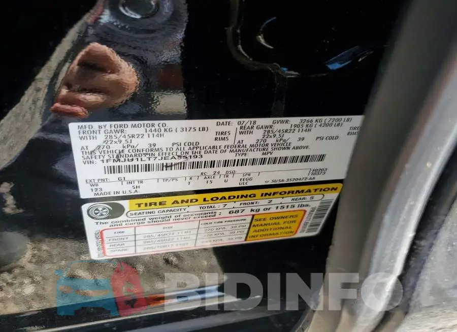 1FMJU1LT7JEA55193 Photo# 12