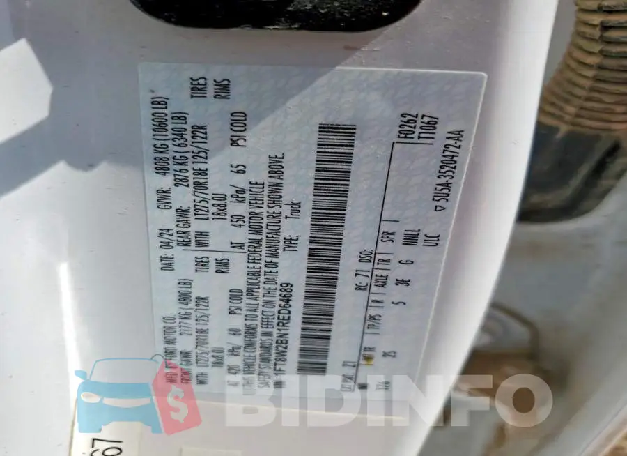 1FT8W2BN1RED64689 Photo# 12