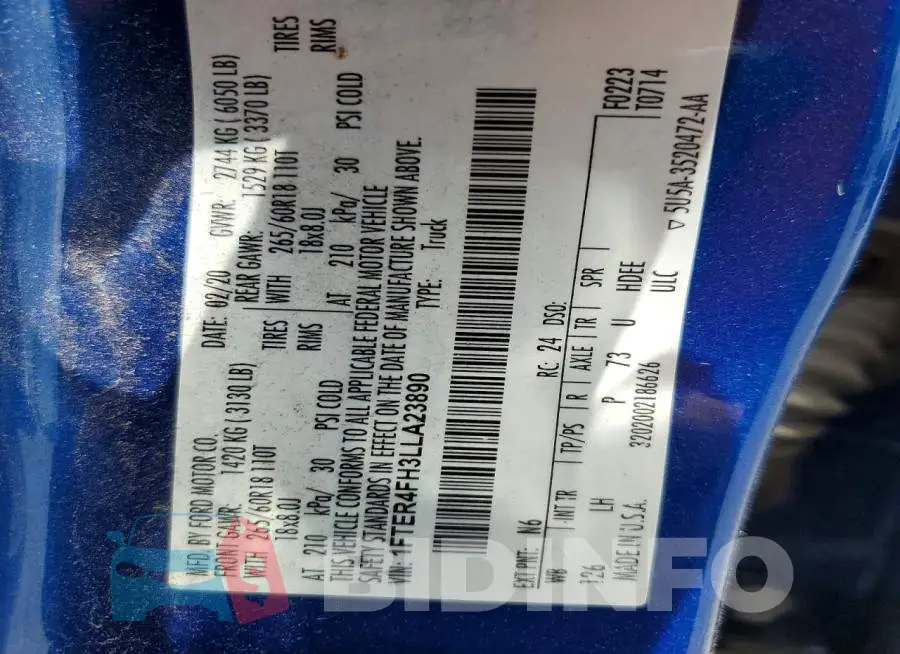 1FTER4FH3LLA23890 Photo# 12