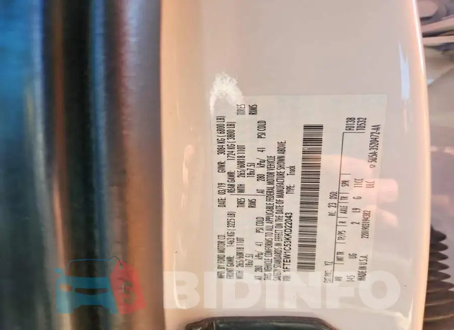 1FTEW1C53KKD22043 Photo# 12
