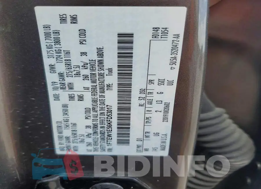 1FTEW1E56KFD53017 Photo# 13