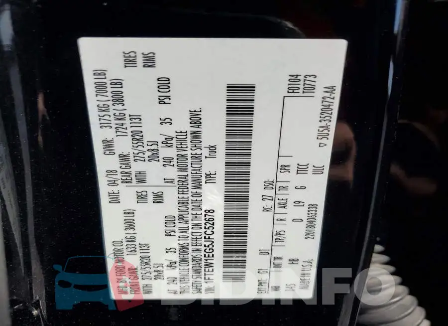 1FTEW1EG5JFC52678 Photo# 12