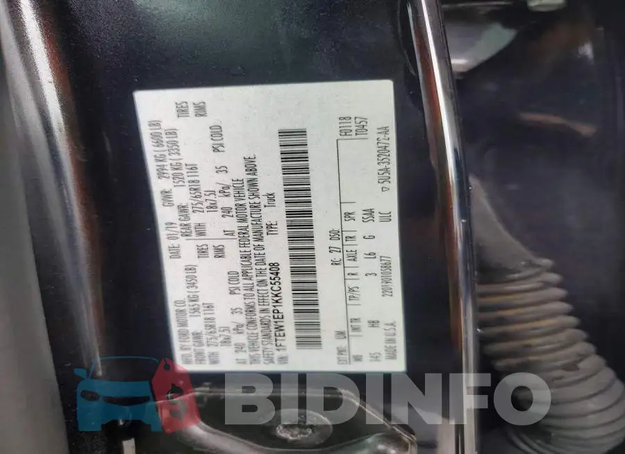 1FTEW1EP1KKC55408 Photo# 12