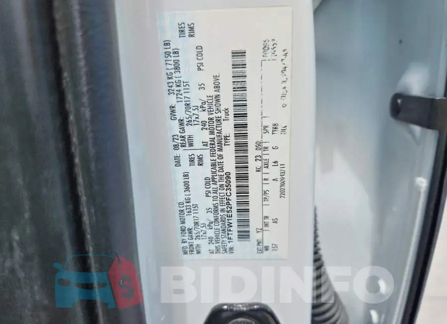 1FTFW1E52PFC35090 Photo# 12