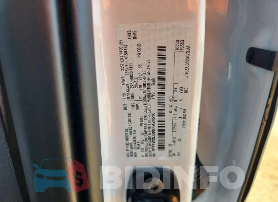 1FTFW3LD9SFA24516 Photo# 12